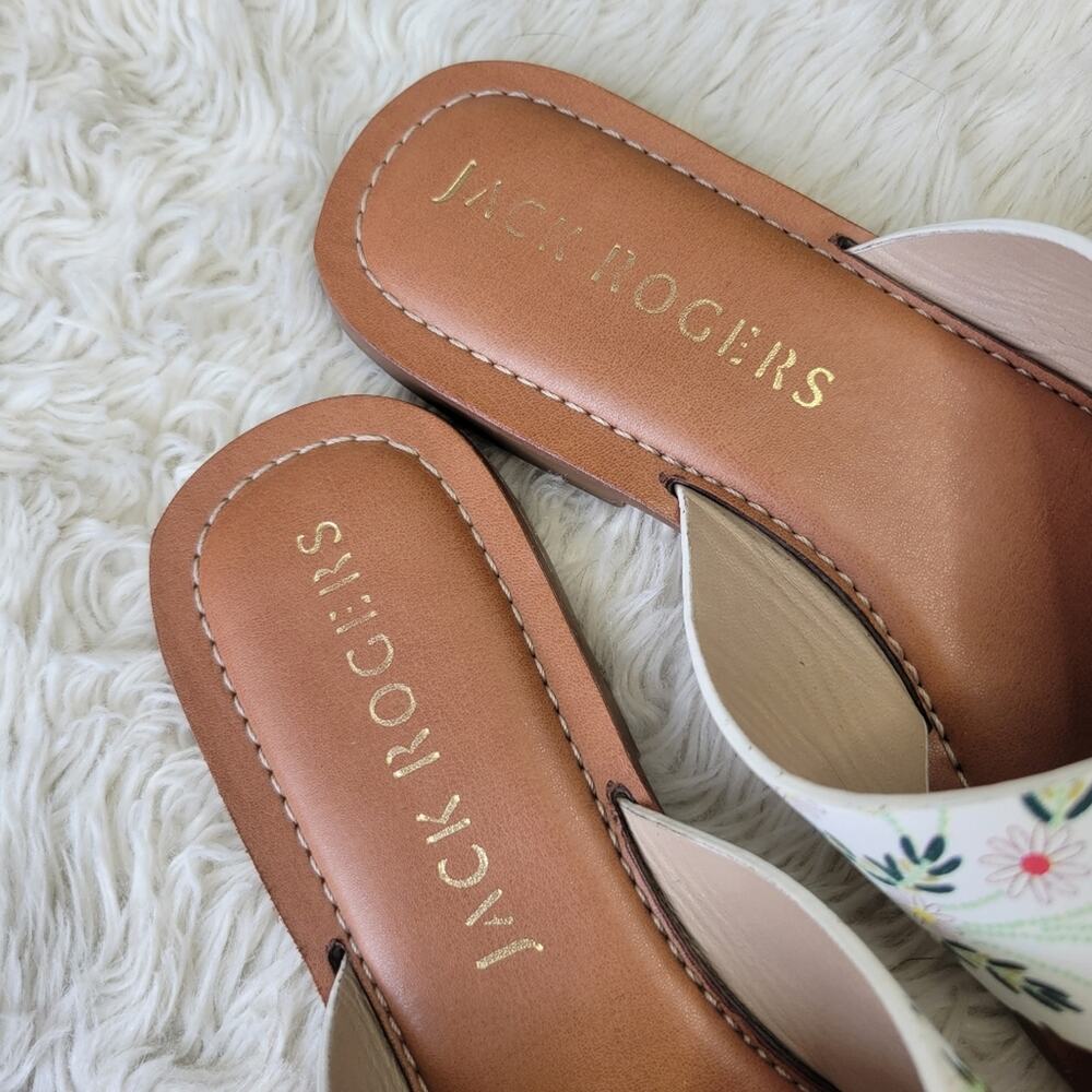 Jack Rogers Slotted Daisy Printed Sloan Sandals 8 - Picture 6 of 9
